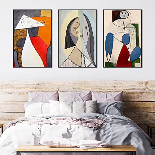 Wall Art Canvas Wall Art Framed Wall Art Simple Abstract Wall Art 24 "X 32" Black Frame 3 Piece Suite Suitable For Living Room Bedroom Bathroom Dining Room Kitchen Office Wall Decor Aesthetic Wall Art (Grey, 24 "X 32" X 3 Pieces) #TOP3
