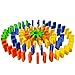 Domino Blocks Set, Domino Train Blocks Refill Pack,80 PCS Colorful Plastic Safe Domino Blocks, Building and Stacking Toy Blocks Domino Set for 3-7 Year Old Toys, Boys Girls Creative Gifts for Kids