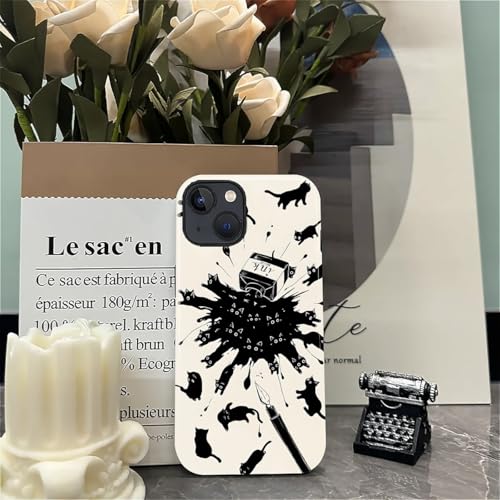 Coque iPhone 15 Plus protection contre les chutes silicone rigide antichoc chat