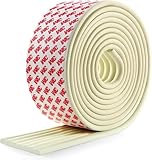 GROVIX 2 Meter Baby Safety Corner Strip Guards, Furniture Bumper for Table, Wall Edge, Foam Strip for Flat Edge Protector | Baby Proof Corner Guard (Cream, 2 Meter)