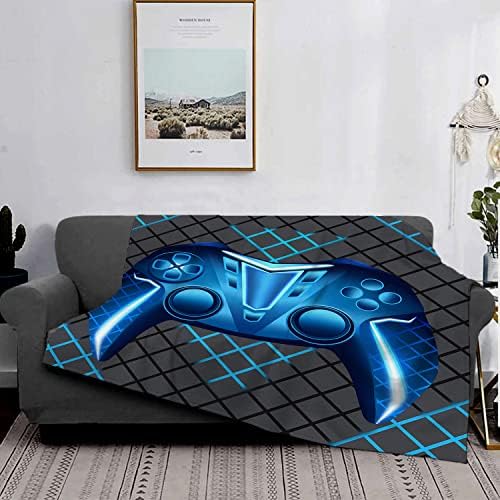 Keivvsh Gaming Fleece Blankets Boys Girls Throw Blanket Gamepad for Kids Sherpa Bedding - Fade Resistant Super Soft (Red,40*60inch)