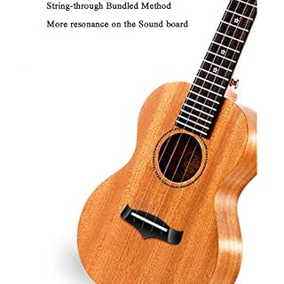 KEPOHK Concert Soprano ukulélé bleu solide acajou Top Kit Instruments à cordes Hawaii Mini guitare avec étui sangle… - Les Beatles, Paul McCartney, John Lennon, RIngo Starr, George Harrison KEPOHK Concert Soprano ukulélé bleu solide acajou Top Kit Instruments à cordes Hawaii Mini guitare avec étui sangle… – Image 4