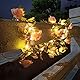 cuzile Solar Garten Pfahl Lichter im Freien, Upgraded LED Solar Powered Lichter, Solar Dekorative Lichter AP8 Modi Blinken Beleuchtung Solar Rose Lichter für Patio Pathway Hof Garten Rasen