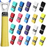 Zhaoyao 20 Pcs Tennis Racket Grip Tape Set – Anti Slip and Absorbs Sweat Tennis Grip Tape Precut Grip Tape for Tennis, Badminton, Pickleball, & Sports Rackets (10 Colors, 2 Pcs Each)
