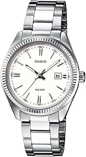 Casio Women's White Dial Stainless Steel Band Watch Ltp-1302D-7A1Vdf