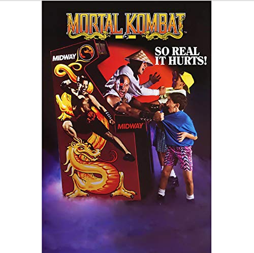 yhnjikl Affiches Et Estampes Mortal Kombat Rétro Annonce Si Réel Ça Fait Maux Art Affiche Toile Peinture Home Decor 40X60Cm sans Cadre