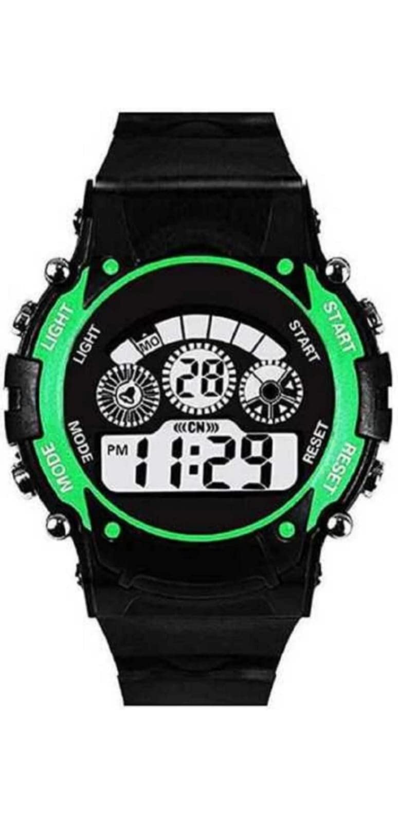 ADNOCK Digital Sports Watch with 7 Lights, Alarm, Stop Watch, 12/24 Hrs Format, Day & Date for Boys/Girls (Green) (B0BNJ5XYND) Amazon Price History, Amazon Price Tracker