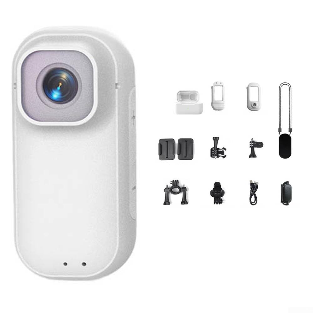 ABS 4K Action Camera con WiFi e base magnetica (bianco)
