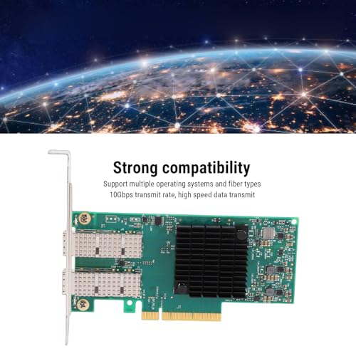 Dual Port Server Network Card, 10Gbps High Speed, Low Latency, MCX4121A XCAT, PCIe x8, Network Adapter with Short Bracket, for Desktop miniatura 3