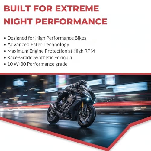 Image of Motul 7100 10W-30 Fully Synthetic Engine Oil for High Performance Bikes - Smooth Gear Shifting & Engine Protection, 1L