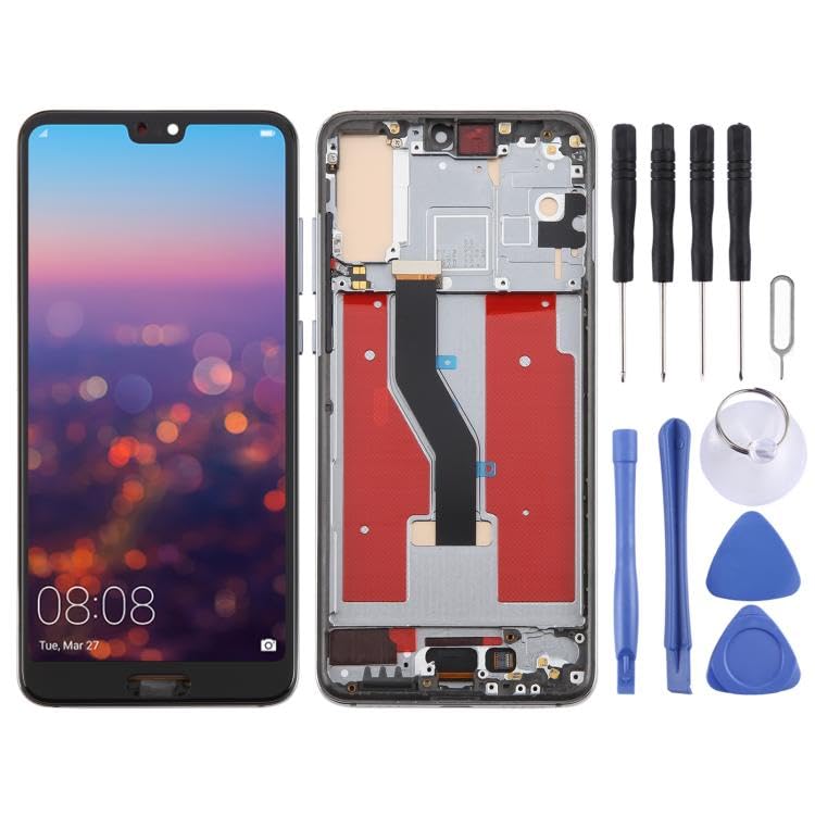 Cell Phone Replacement for Huawei P20 Pro TFT LCD Screen Digitizer Full Assembly with Frame, Not Supporting Fingerprint Identification Spare Parts