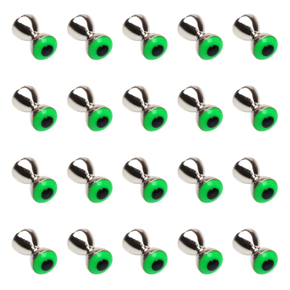 Fly Tying Dumbbell Eyes, 50Pcs Barbell Fishing Eyes Fly Tying Barbell Eyes Streamers Beads for Fly Fishing Materials Made