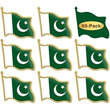 12/24/50/100Pcs Official Pakistan Flag Pins Bulk - Metal Pakistani National Lapel Pin