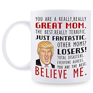 Donald Trump Mug, You are A Really Great Mom – Gifts for Mom from Daughter/Son/Husband, Coffee Mug Novelty Prank Gift for Mommy on Mother’s Day/ Birthday/Christmas 11 Oz