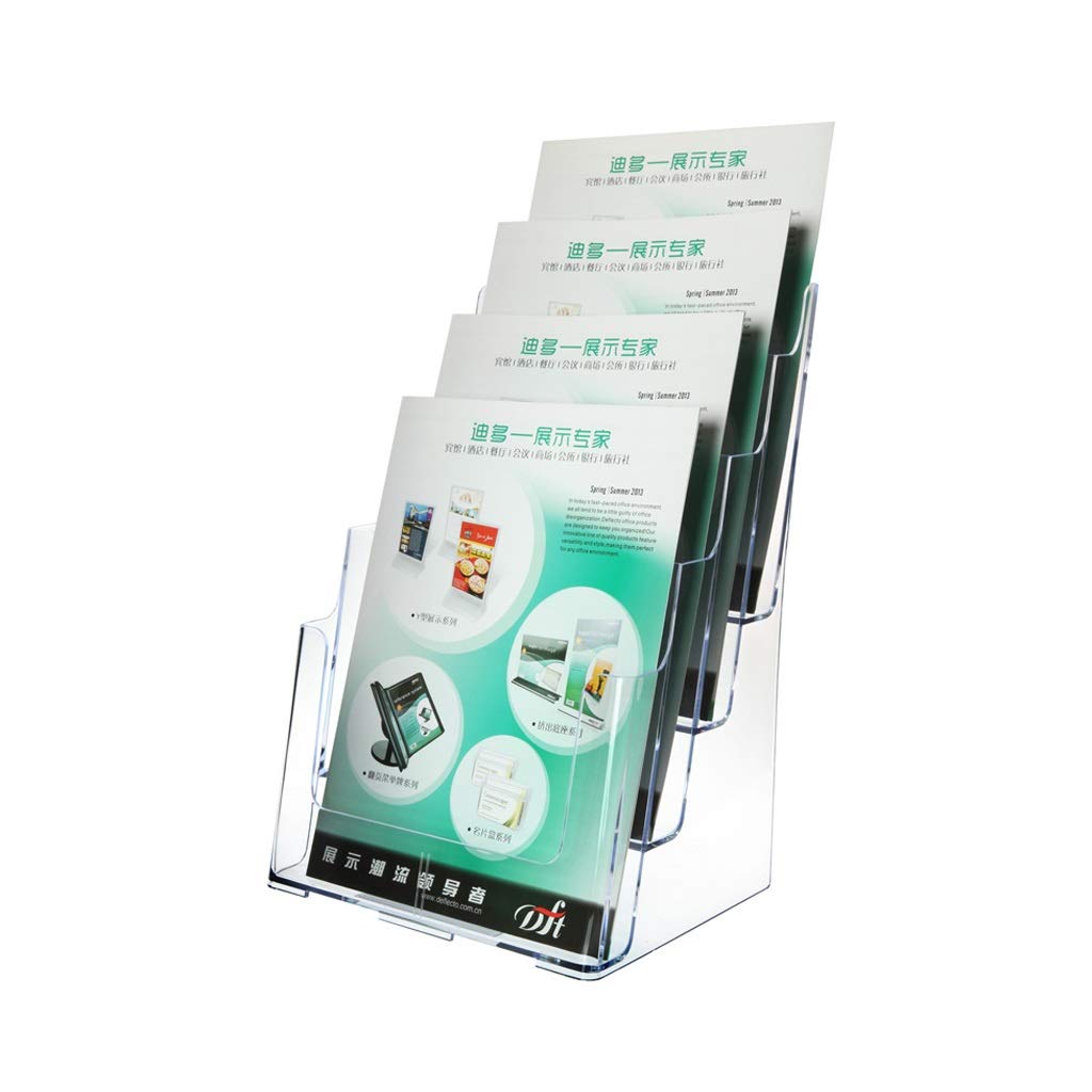 Buy File Racks Displays Clear Acrylic 4Tier Brochure Holder,Display