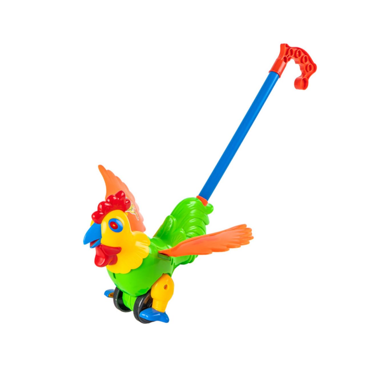 Hohopeti Infant Walker Cart Rooster Boys and Girls Pull Along Walker Toddler Learning Toy Easy Assembly Random