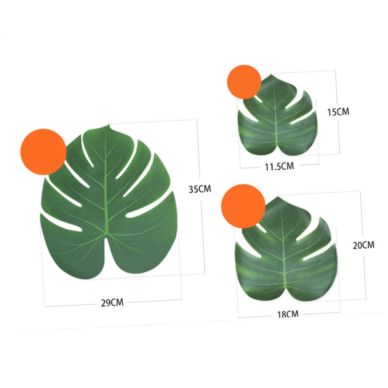 Amosfun 72pezzi Foglie Artificiali Monstera Foglie Verdi Imitazione Per Decorazioni Tropicali Casa Ufficio e Eventi