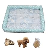 TYMONT Cat Cooling Mat, Pet Cooling Mat Cat Dog Cushion Pad Summer Cool Down Comfortable Soft for Pets Washable & Easy Clean No Water or Electricity Needed(Light Blue,M)