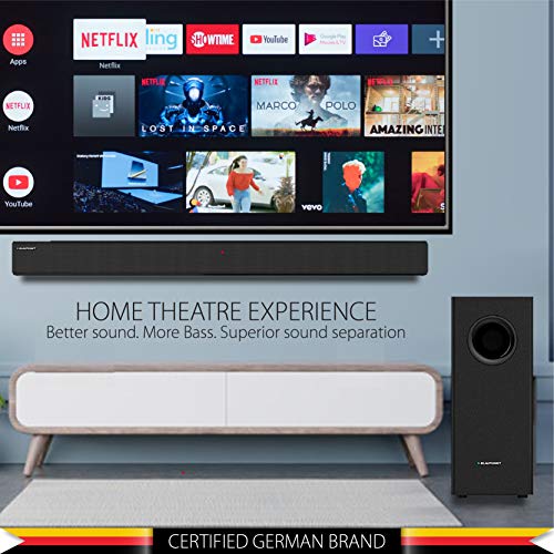 Image of Blaupunkt Germany's SBW100 120W Wired Soundbar with Subwoofer, Bluetooth and HDMI Arc