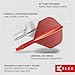 TARGET Darts K Flex Integrated Dart Flights and Shafts, No.2 Red (Short) | Pack of 3 K-Flex – No2, Kflex All in One Moulded Dart Flight & Stem | Professional Dart Accessories