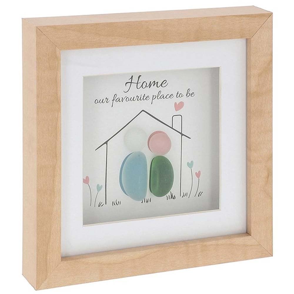 Shudehill Giftware White Pebble Glass Square Plaque Home