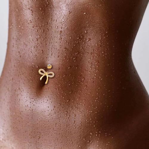 LEE&RO Belly Button Ring 14G Belly Piercing Jewelry Navel Rings Stainless Steel Belly Rings4
