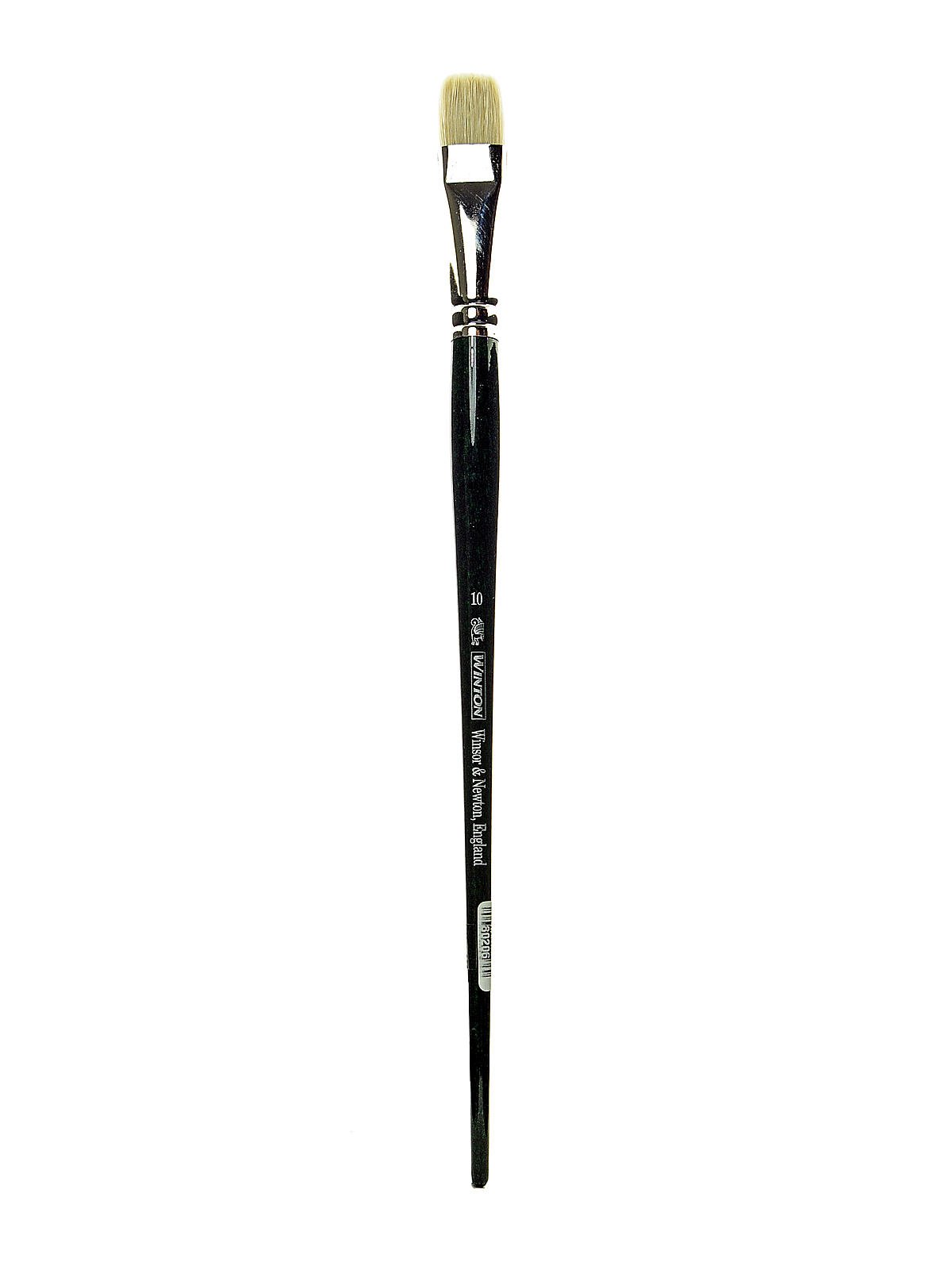 Winsor & Newton - Pinceles Winton para óleo o acrílico, pelo de cerda, mango largo,plano largo nº 10
