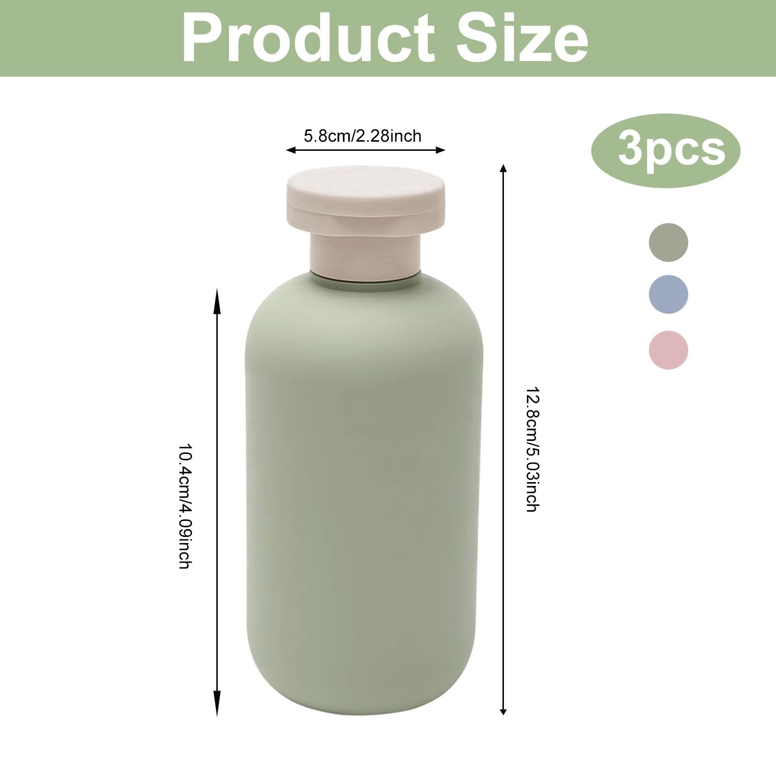 lbxtswpl Travel Bottles for Toiletries 200ml, 3 PCS Sub Package Squeeze Bottles - Image 2