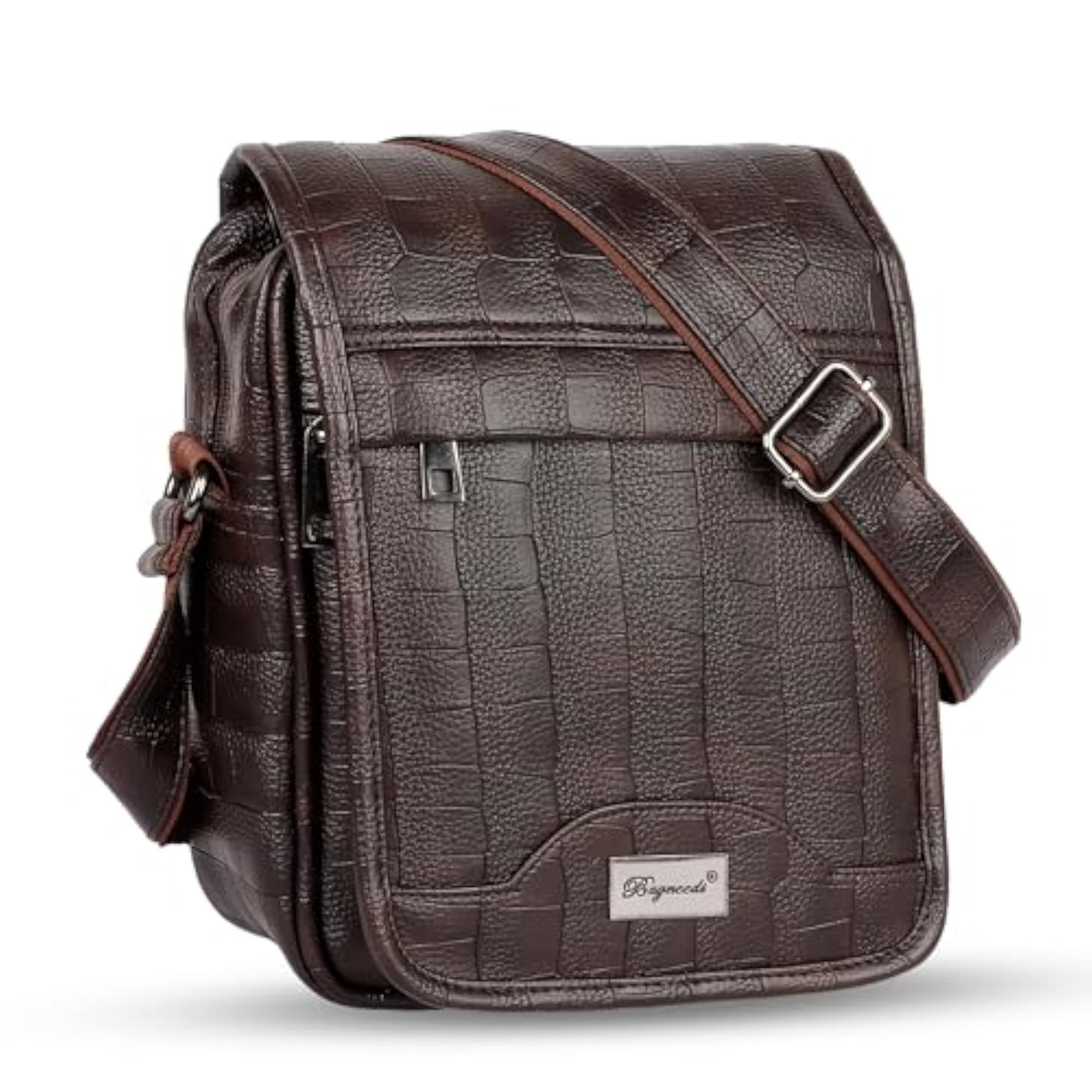 Unisex Croco Style Side Sling Handbag, Daily Use