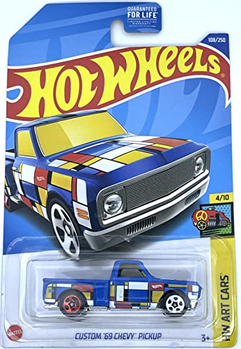 Hot Wheels 2022 Custom '69 Chevy HW Art Cars [Azul] miniatura 1