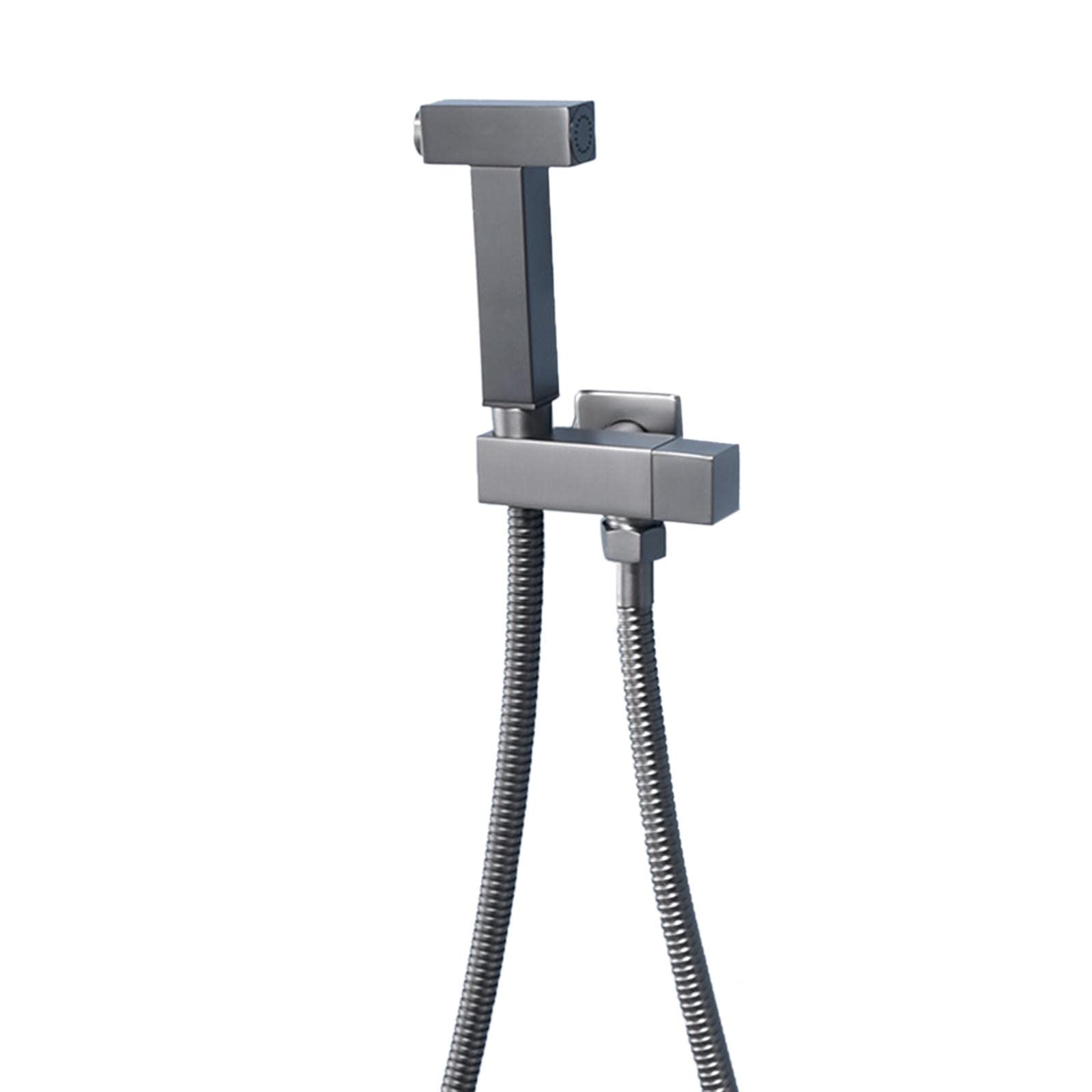 Ducha Bidet para Inodoro Grifo para Wc Bidet Bidé de Mano Pulverizador de Baño con Manguera Agua Fria Latón con Conector G1/2 Pulgadas Grifo Ducha Higienica para Wc,F