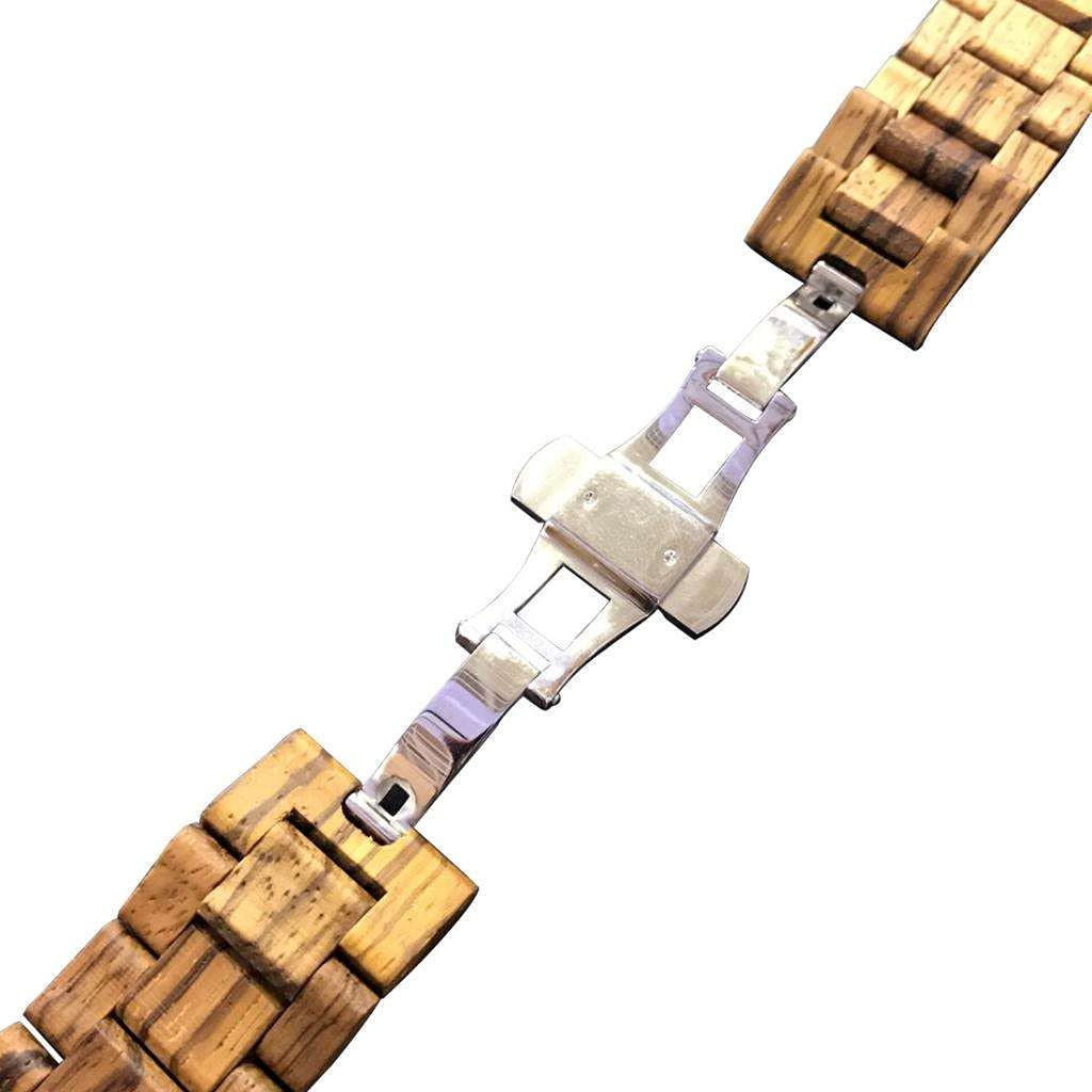 Sharplace 22m Uhr Armband aus Holz Gliederarmband Uhrband für