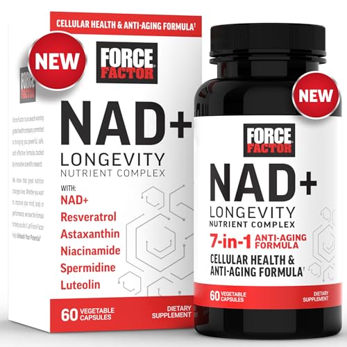 Force Factor NAD+ (NMN or Nicotinamide Riboside Alternative) with Resveratrol, Astaxanthin,...