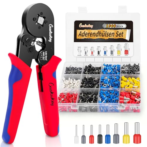 Guokukey 230912 Crimpzange Aderendhülsen-Set 1900 Stück