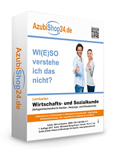 AzubiShop24.de Lernkarten Basis Wirtschafts- und Sozialkunde (Anlagenmechaniker/-in für Sanitär-, Heizungs- und Klimatechnik): Prüfungsvorbereitung auf die Abschlussprüfung