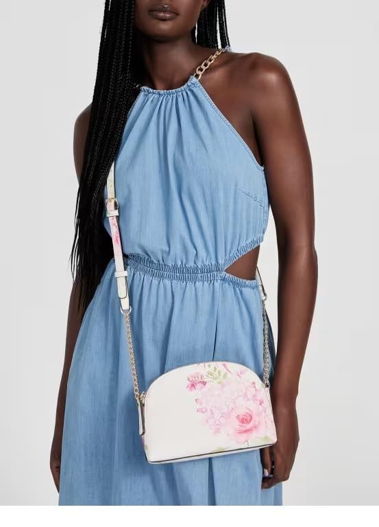 GUESS Factory Women's Jennice Floral Dual-Zip Crossbody2