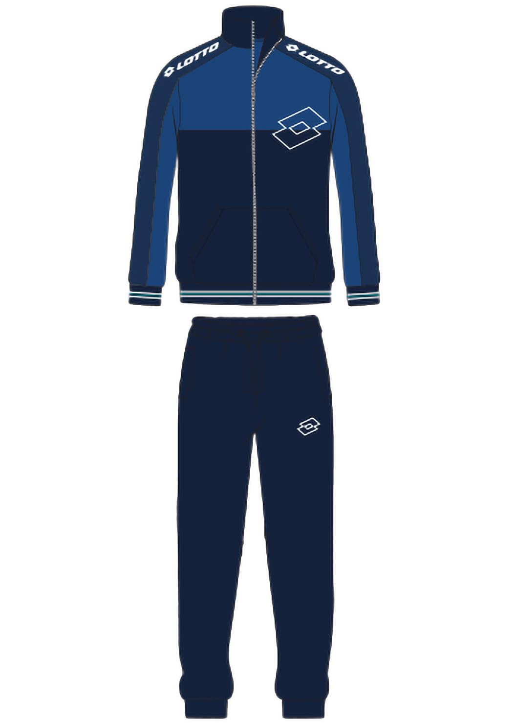 Tuta Sportiva Uomo in Felpa di Cotone Garzata Estiva - Tuta Primaverile Estiva Uomo in Cotone Garzato MEZZA STAGIONE taglie Maxi Calibrato (IT, Testo, XXL, Regular, Regular, BLUETTE 159)
