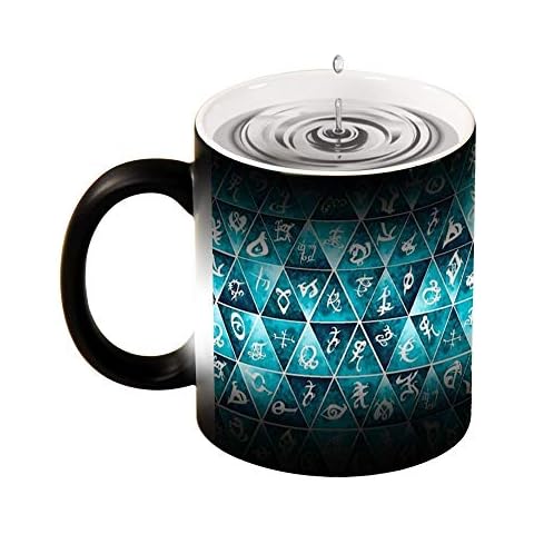 Magic Mug Heat Sensitive Shadowhunters Runes Mosaic Color Changing Coffee Mug Cup 11 OZ Cover