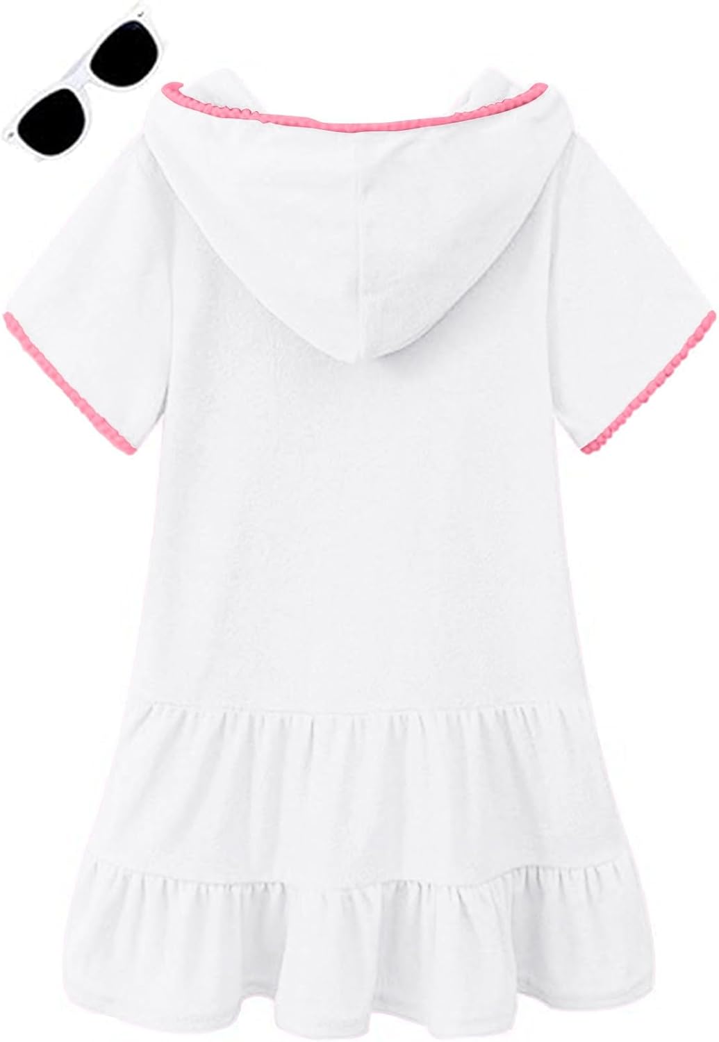 Toddler Baby Swim Cover Up Boy Girl Cloth Hooded Zip-Up Cover Up For Swimwear Summer Beach