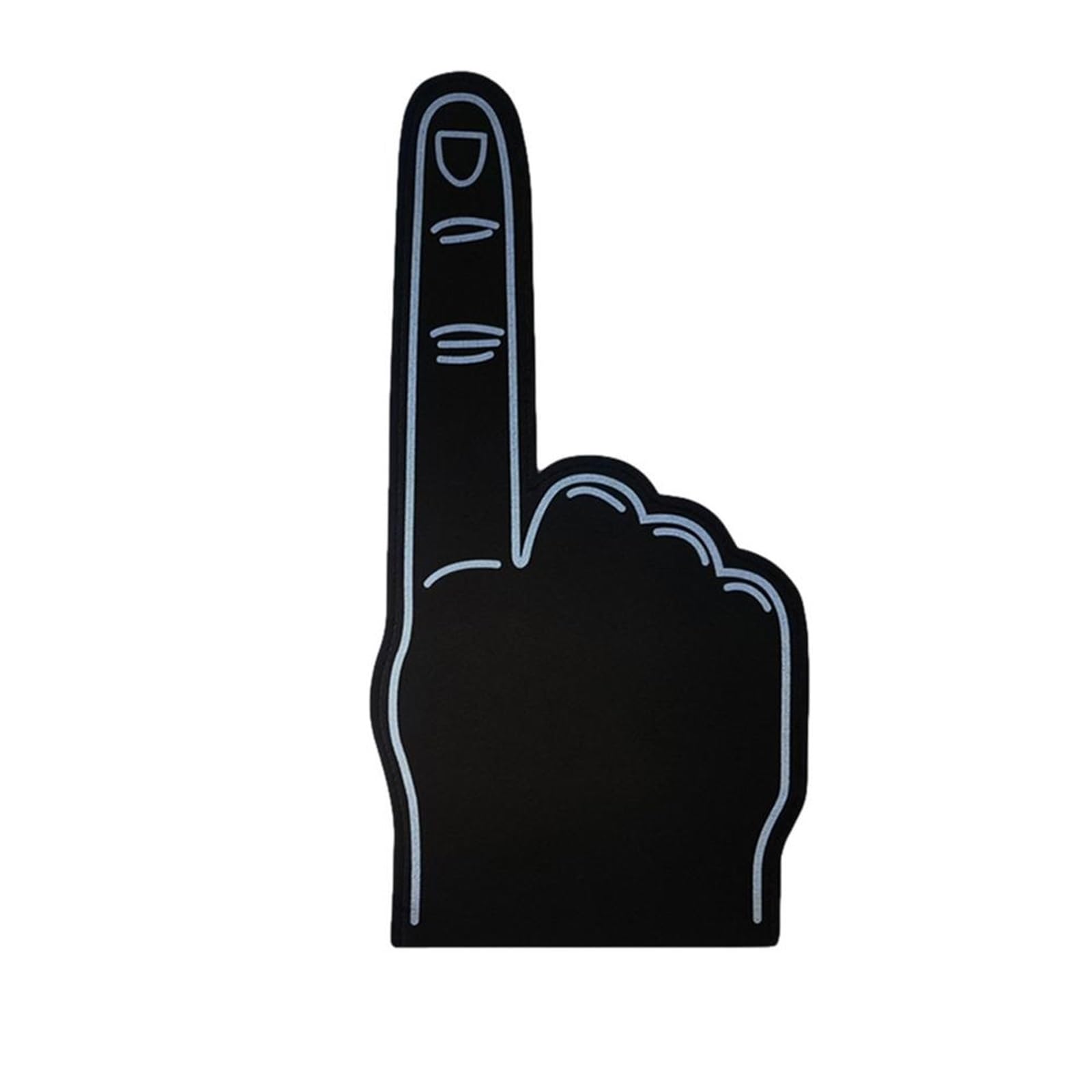 6pcs Giant foam finger Sports Cheerleading Party Hand Noise Makers Hands Favors Cheering Palm Props for Parties Celebration(Black)