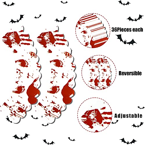 72Pcs Halloween Cupcake Toppers Supplies 36 Pcs Zombie Hand Tombstone Cupcake Toppers And 36 Pcs Horror Red Handprint Cupcake Wrapper For Halloween Party Zombie Theme Party #TOP2