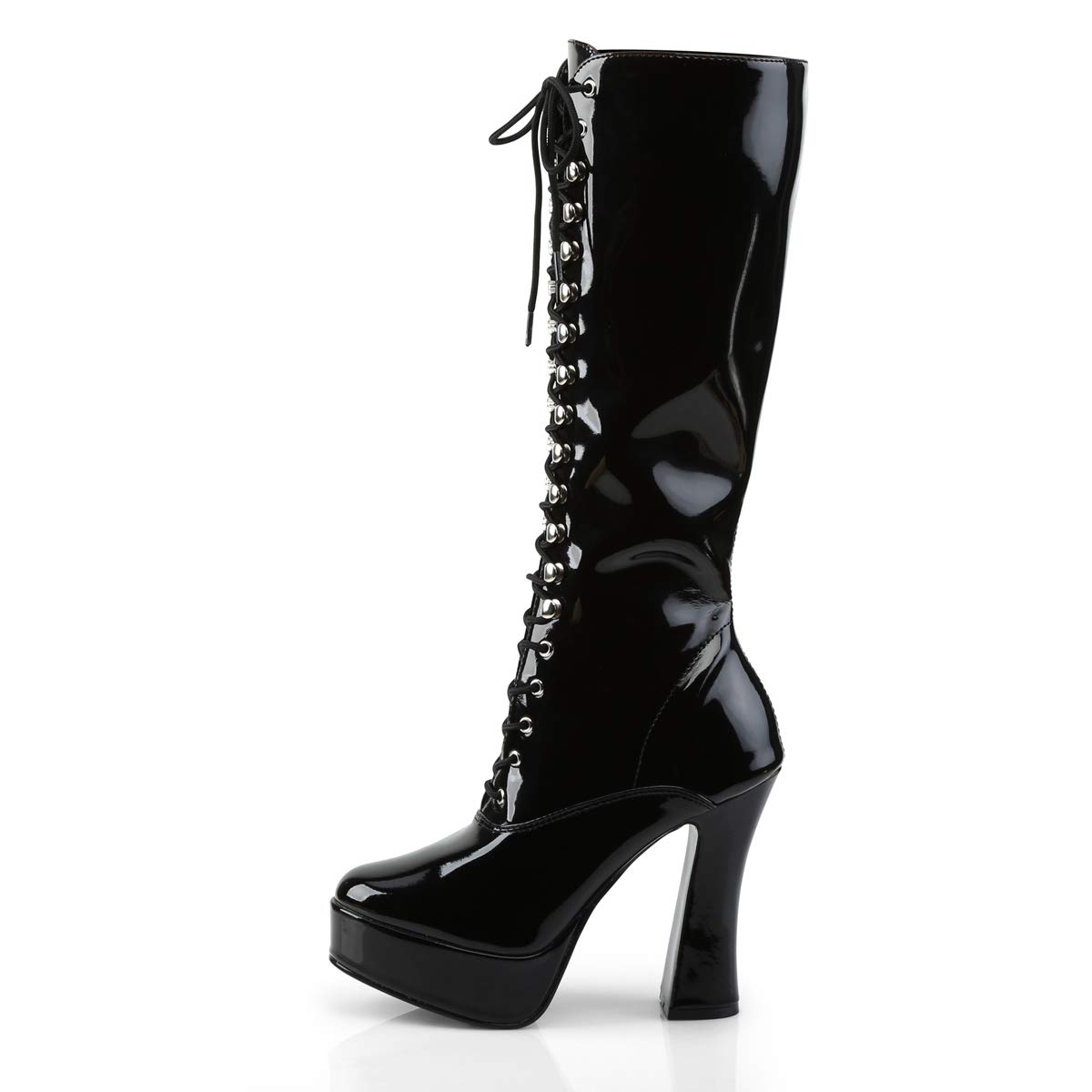 Pleaser Elektra-2020 Stiefel in Übergrößen Schwarz ELE2020/B große Damenschuhe, Größe:43