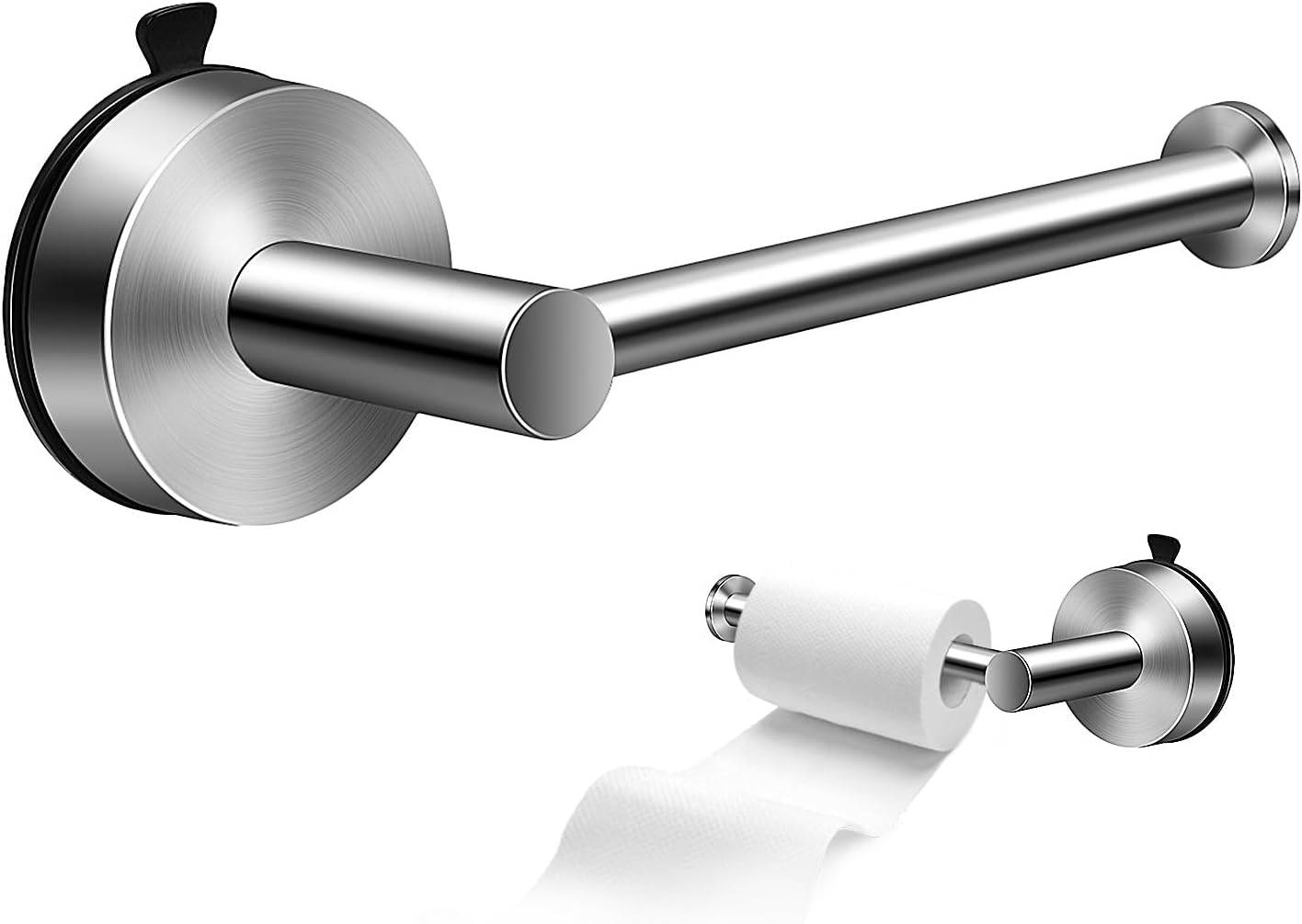 ANMEISH Suction Toilet Roll Holder Wall Mounted,Brushed SUS 304