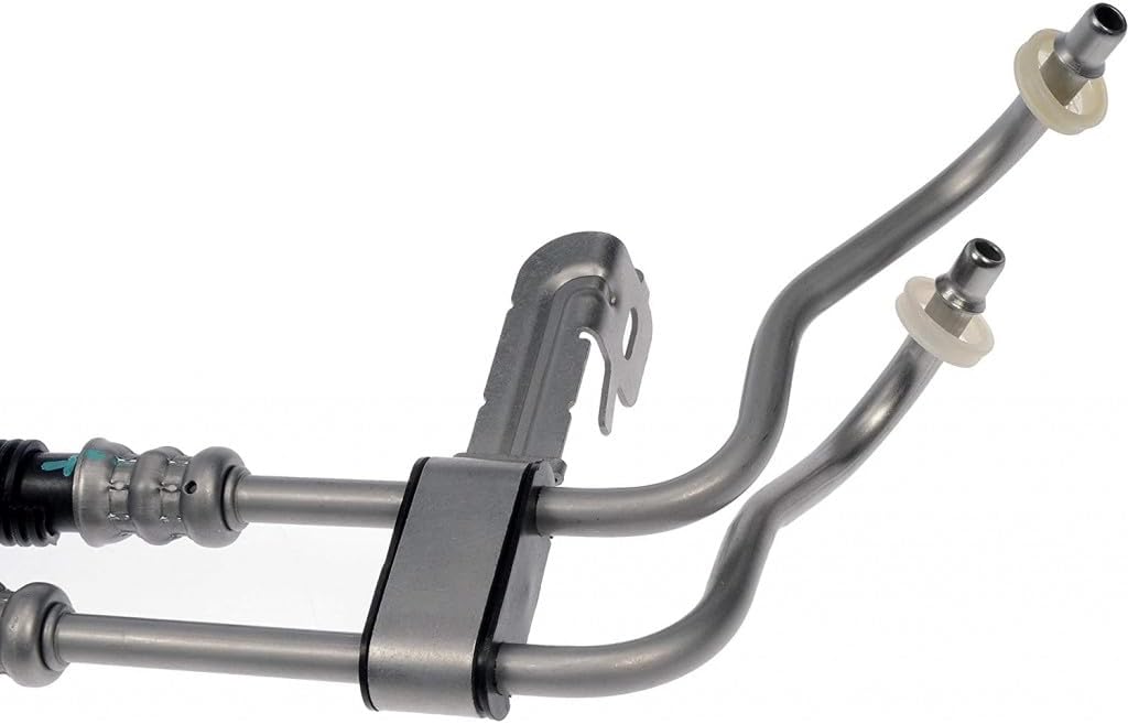 KarParts360 For Dodge Journey 2011-2019 Automatic Transmission Oil Cooler Hose | Black, Silver Housing | Metal, Rubber Hose | 7.5 millimeters End 1 Inside Diameter | Flexible | Molded Hose Shape