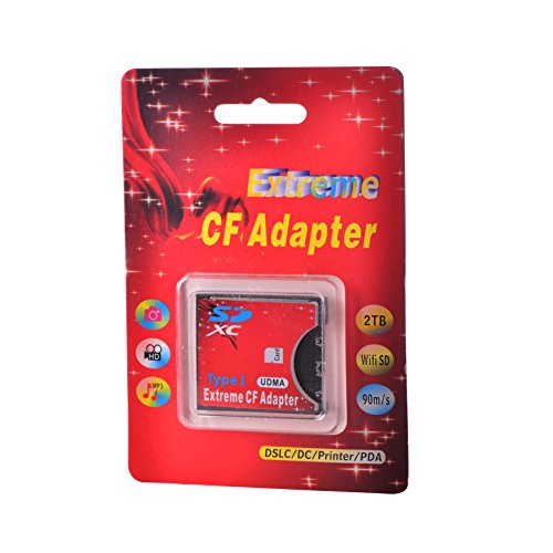 Optimal Shop SD CF Card Adapter Wireless WiFi SD MMC SDHC SDXC Slot to CF Type I Compact Flash Memory CF Card Adapter High Speed for SLR Camera - Thumbnail 3