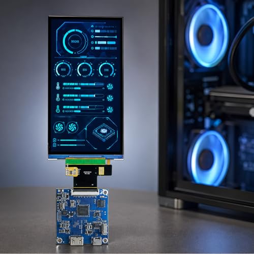 Image of TekGroAml 5 inch 720x1280 IPS MIPI LCD Screen and mini HDMI Driver Board | 16.7M Color Portrait Display Module, SPI & RGB18 Interface, for High-Detail Projects
