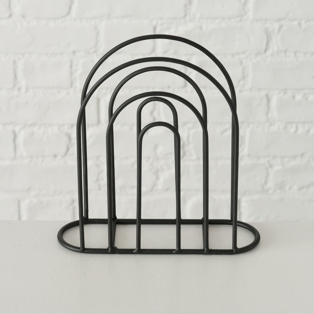 BOLTZE Soho 2049573 Ronds De Serviette (2 Pièces, Couleur Noir/Blanc, En Céramique, L X L X H