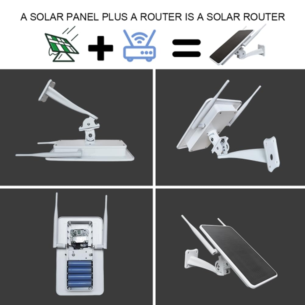 Enrutador solar de 6 W 4G, repetidor WiFi, enrutador 4G alimentado por energía solar, una máquina, IP66 impermeable