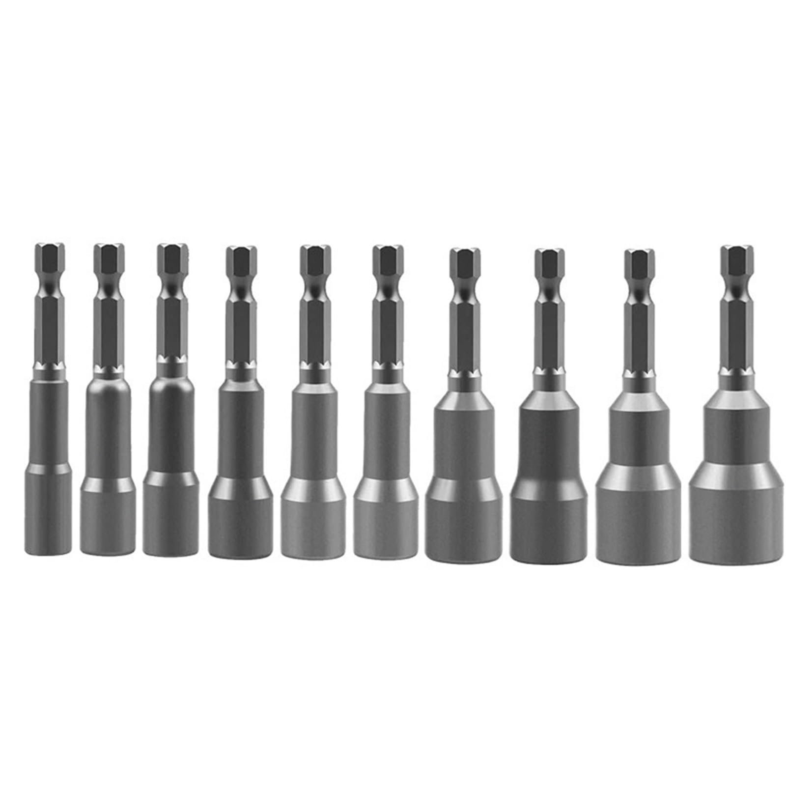 Adattatore For Cacciavite Magnetico Con Bussola A Impatto Da 6-19 Mm E Da 1/4", Set Di Punte For Trapano Elettrico(6-15mm(10PCS) 65MM)