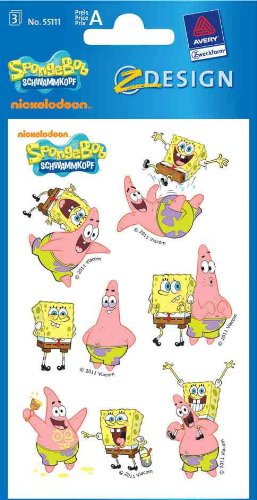 AVERY Zweckform ZDesign Sticker SpongeBob +